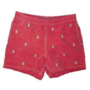 POLO RALPH LAUREN Trunks Men's Small Red Nautical Flags‎ Lined Swim Board Shorts